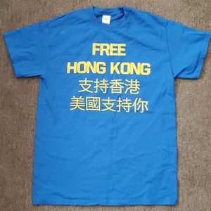 Golden State Warriors "Free Hong Kong"Shirt Size M